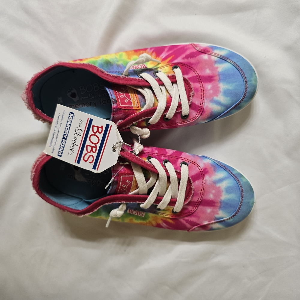 Skechers Pink and Blue Tie-Dye Sneakers